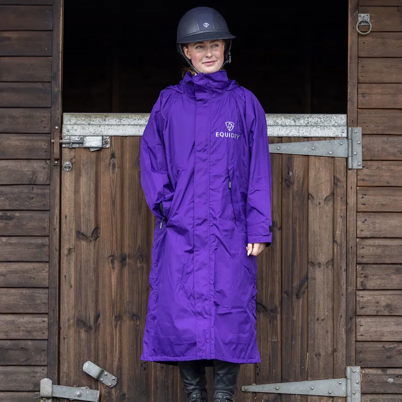 EQUIDRY Evolution Mesh Lined Waterproof Jacket - Purple/Purple