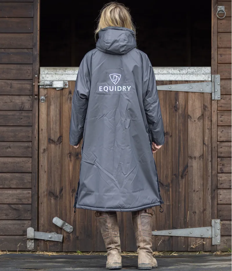 EQUIDRY Evolution Thick Fleece Lined Waterproof Jacket - Charcoal/Grey-2