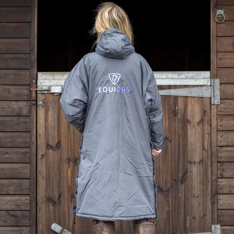 EQUIDRY Evolution Thick Fleece Lined Waterproof Jacket - Grey/Lilac-2