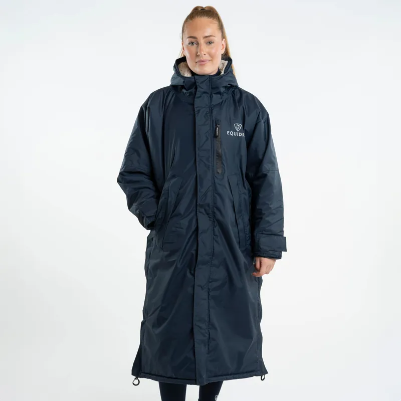 EQUIDRY Evolution Thick Fleece Lined Waterproof Jacket - Navy/Cream-5