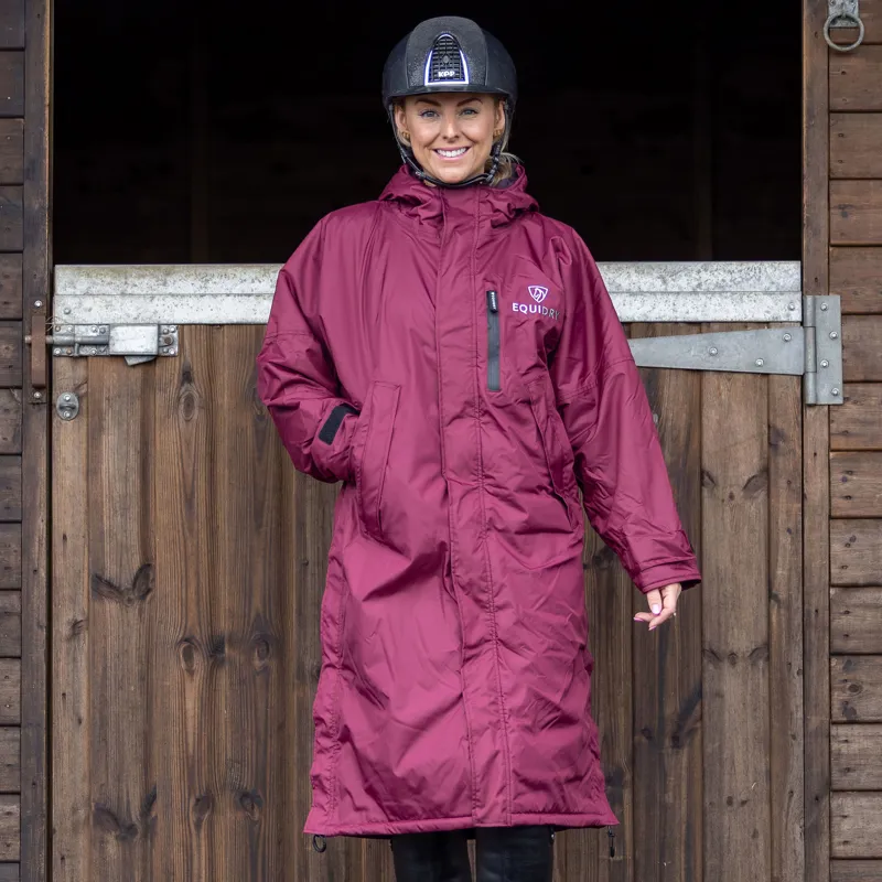 EQUIDRY Evolution Thin Fleece Lined Waterproof Jacket - Plum/Plum