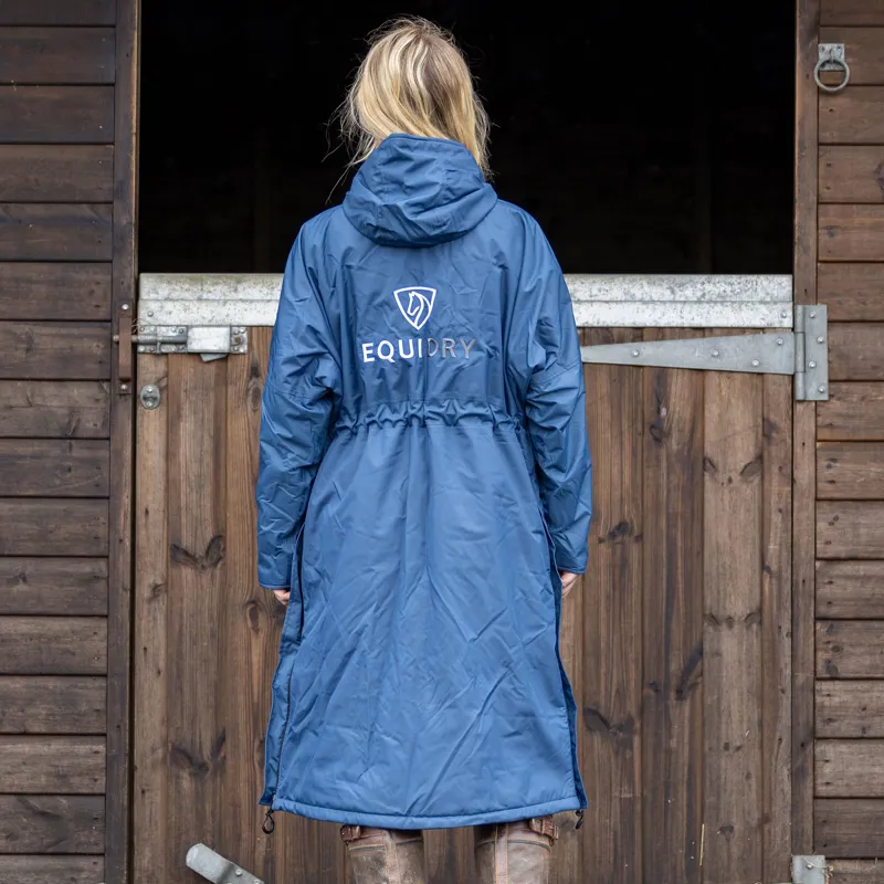 EQUIDRY Evolution Thin Fleece Lined Waterproof Jacket - Steel Blue/Grey-3