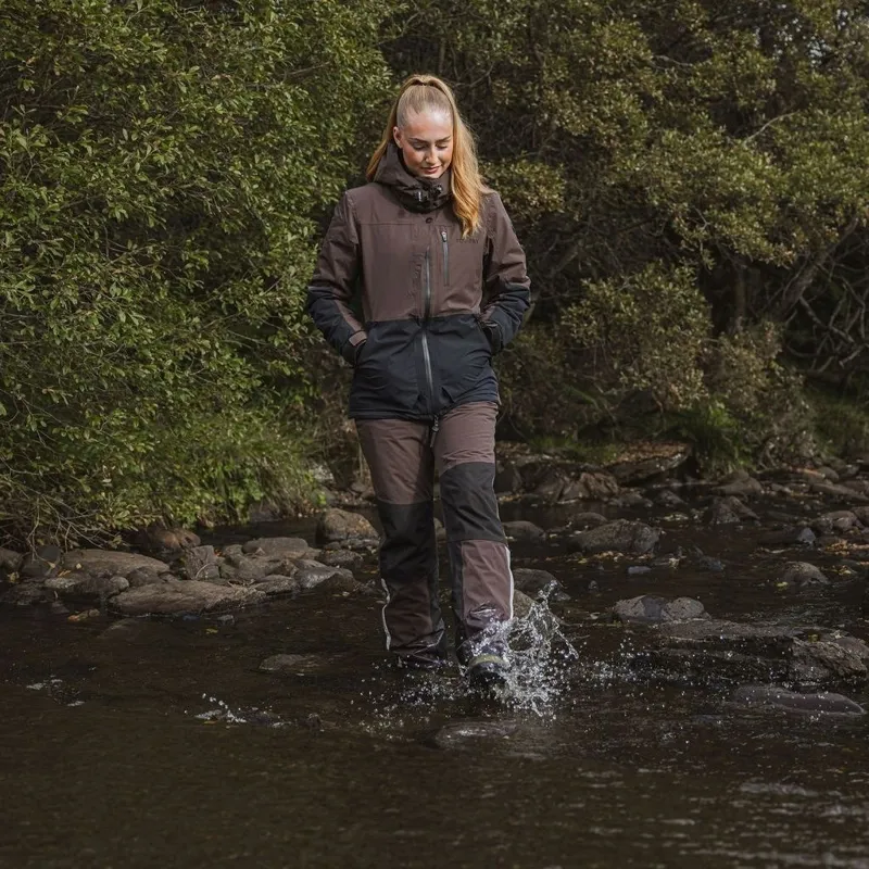 EQUIDRY Freya Waterproof Riding Trousers - Brown/Black-9