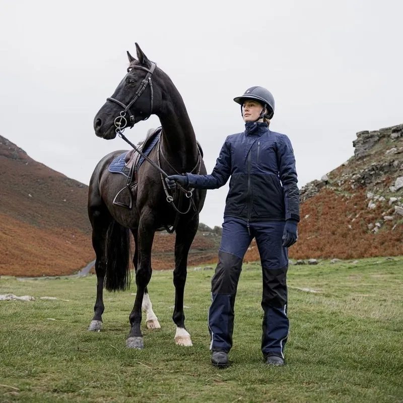 EQUIDRY Freya Waterproof Riding Trousers - Navy/Black-1