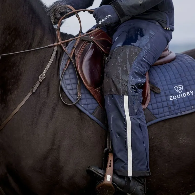 EQUIDRY Freya Waterproof Riding Trousers - Navy/Black-2
