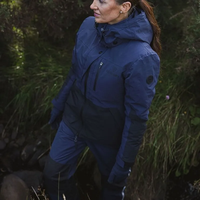 EQUIDRY Freya Womens Padded Waterproof Jacket - Navy/Black-12