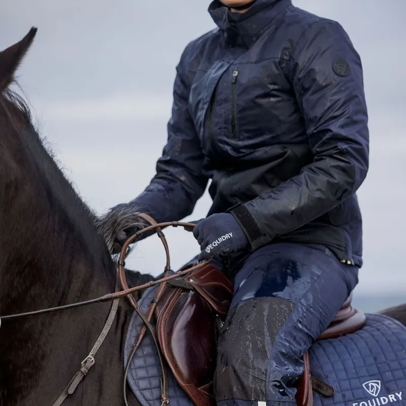 EQUIDRY Freya Womens Padded Waterproof Jacket - Navy/Black-9