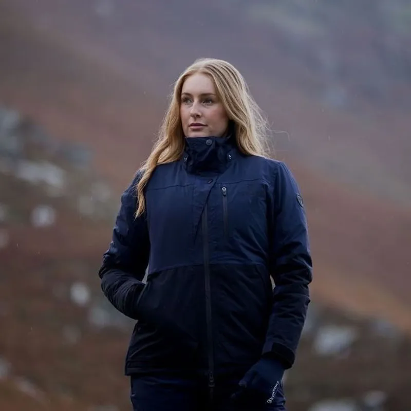 EQUIDRY Freya Womens Padded Waterproof Jacket - Navy/Black