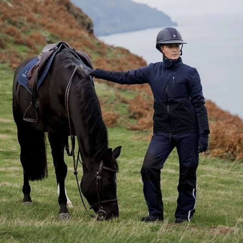 EQUIDRY Freya Womens Padded Waterproof Jacket - Navy/Black-8