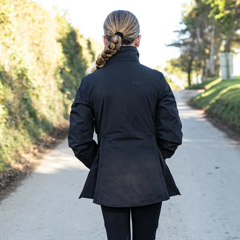 EQUIDRY Iris Junior Girls Warm Waterproof Riding Jacket - Black-1