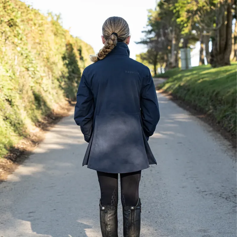 EQUIDRY Iris Junior Girls Warm Waterproof Riding Jacket - Navy-3