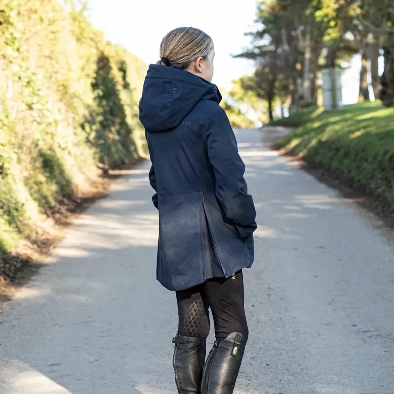 EQUIDRY Iris Junior Girls Warm Waterproof Riding Jacket - Navy-5