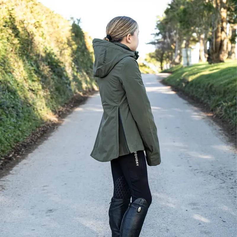 EQUIDRY Iris Junior Girls Warm Waterproof Riding Jacket - Green-4