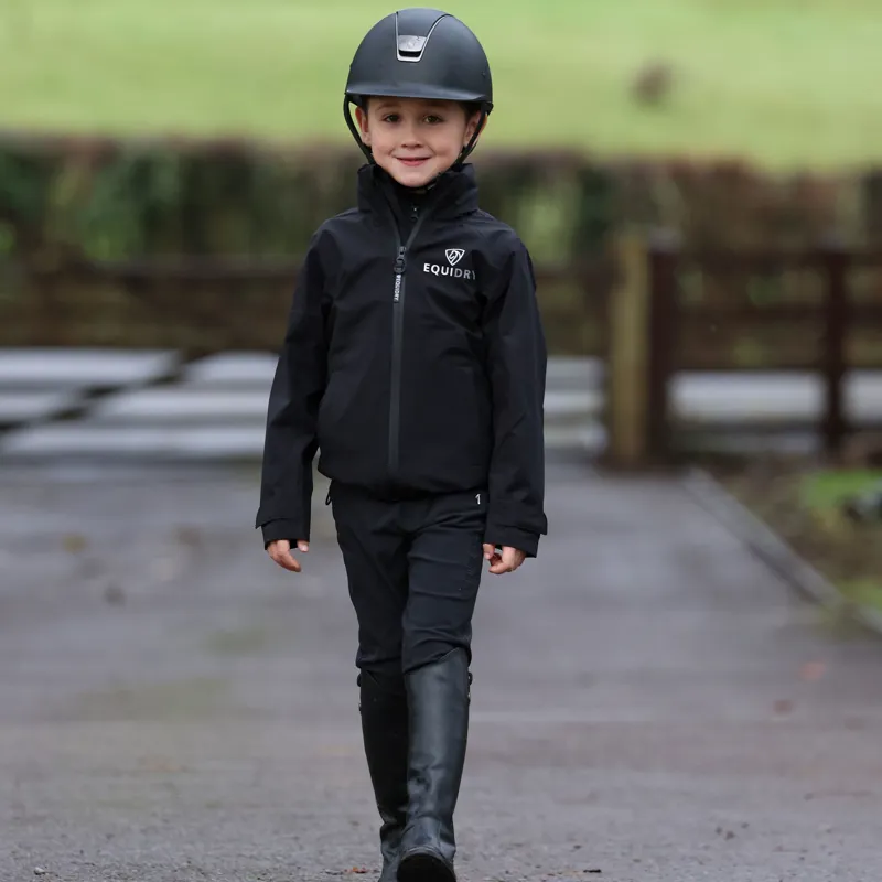 Equidry Nimbus Pack Away Junior Waterproof Jacket - Black-4