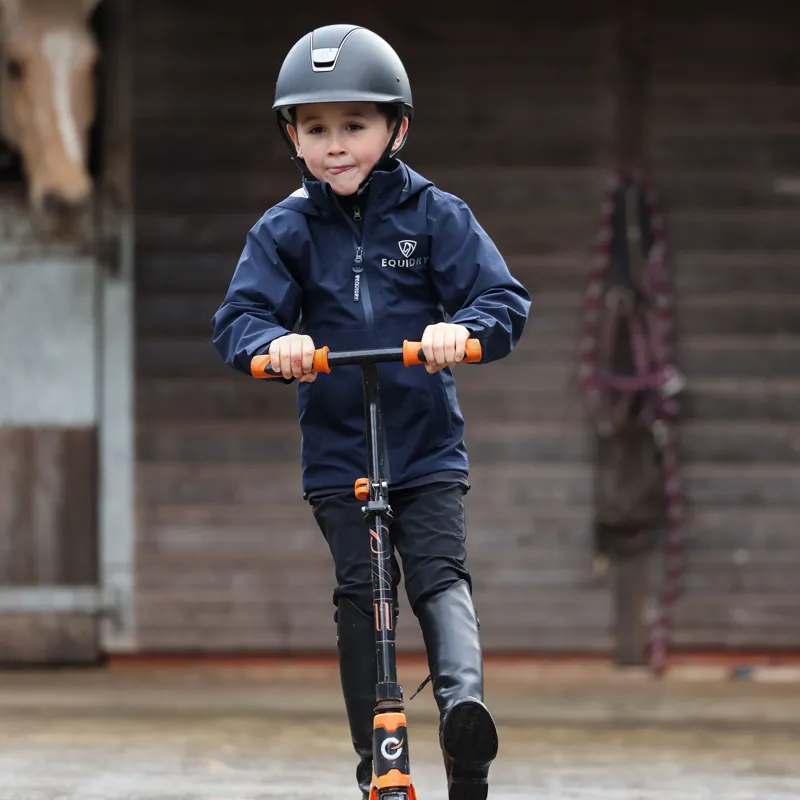 EQUIDRY Nimbus Pack Away Junior Waterproof Jacket - Navy-6