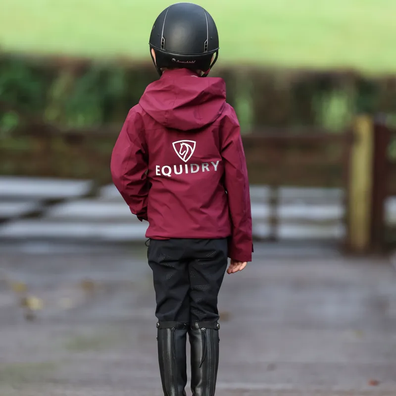 EQUIDRY Nimbus Pack Away Junior Waterproof Jacket - Plum-6