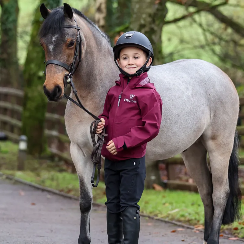 EQUIDRY Nimbus Pack Away Junior Waterproof Jacket - Plum-7