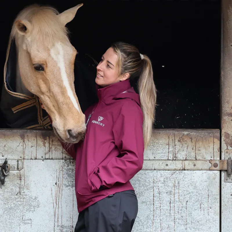 EQUIDRY Nimbus Pack Away Womens Waterproof Jacket - Plum