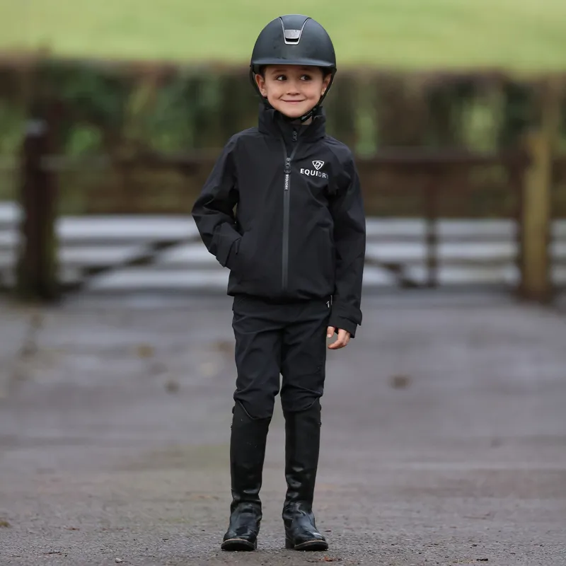 Equidry Nimbus Pack Away Junior Waterproof Jacket - Black-1