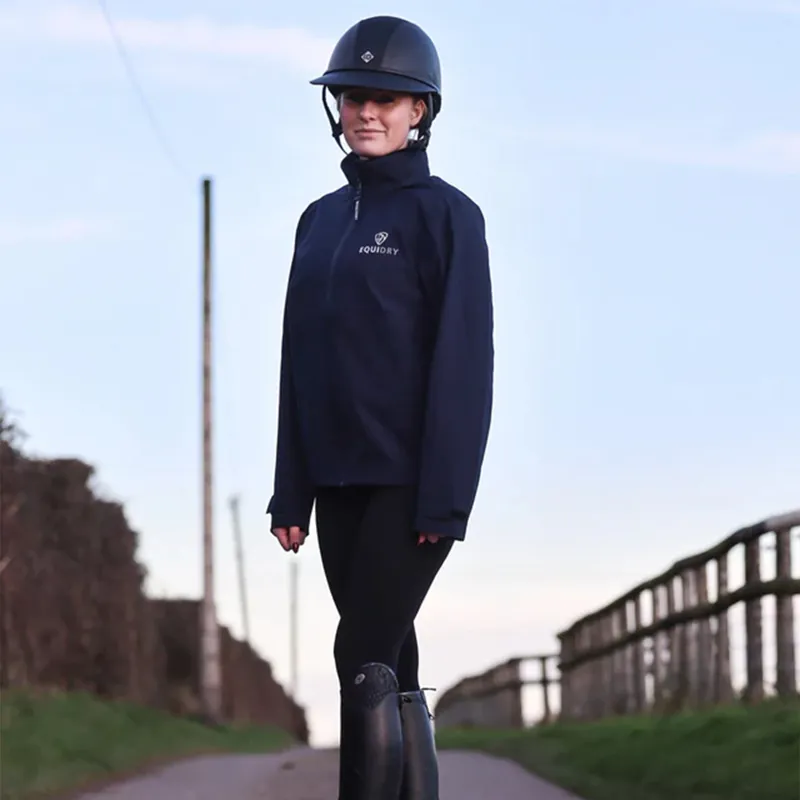 EQUIDRY Nimbus Pack Away Junior Waterproof Jacket - Navy-2