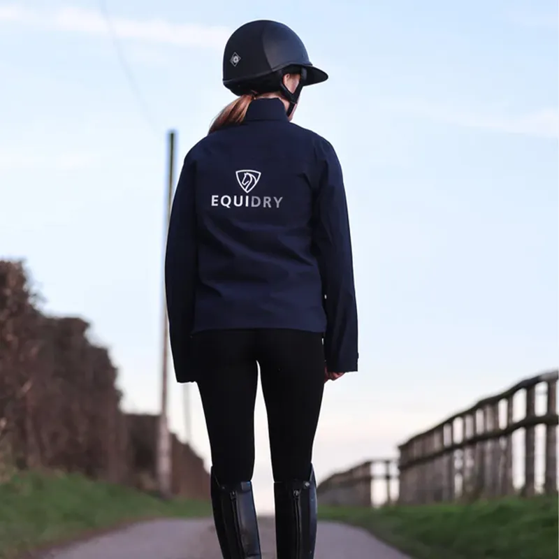 EQUIDRY Nimbus Pack Away Junior Waterproof Jacket - Navy-3