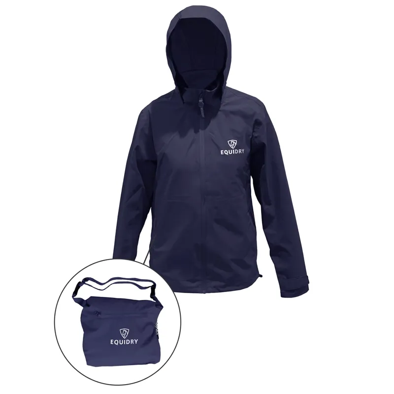 EQUIDRY Nimbus Pack Away Junior Waterproof Jacket - Navy-1