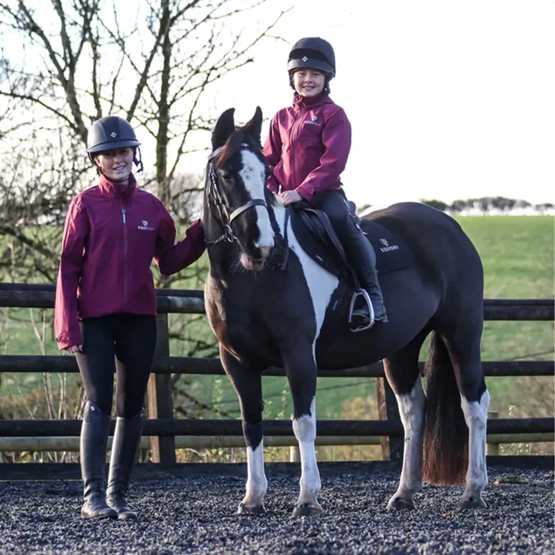 EQUIDRY Nimbus Pack Away Junior Waterproof Jacket - Plum-4