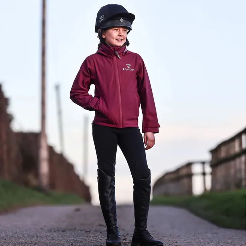 EQUIDRY Nimbus Pack Away Junior Waterproof Jacket - Plum-3