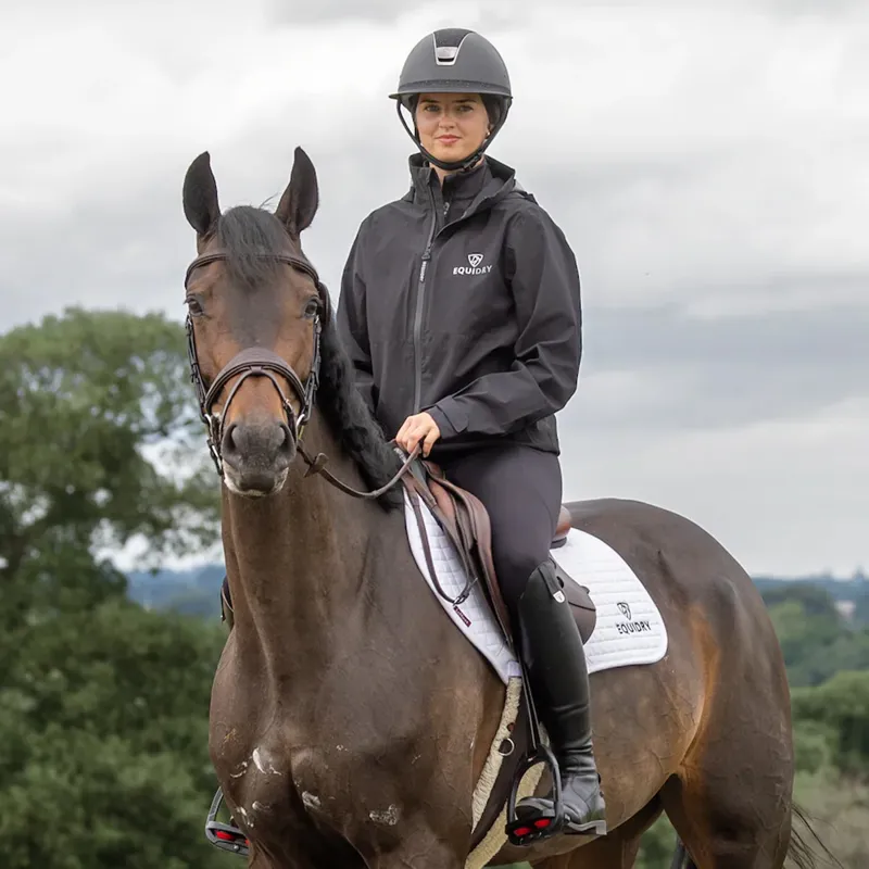 EQUIDRY Nimbus Pack Away Womens Waterproof Jacket - Black-2