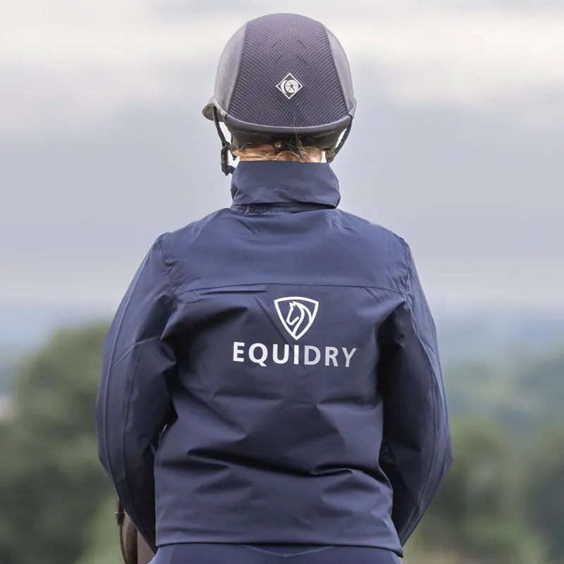 EQUIDRY Nimbus Pack Away Womens Waterproof Jacket - Navy-1