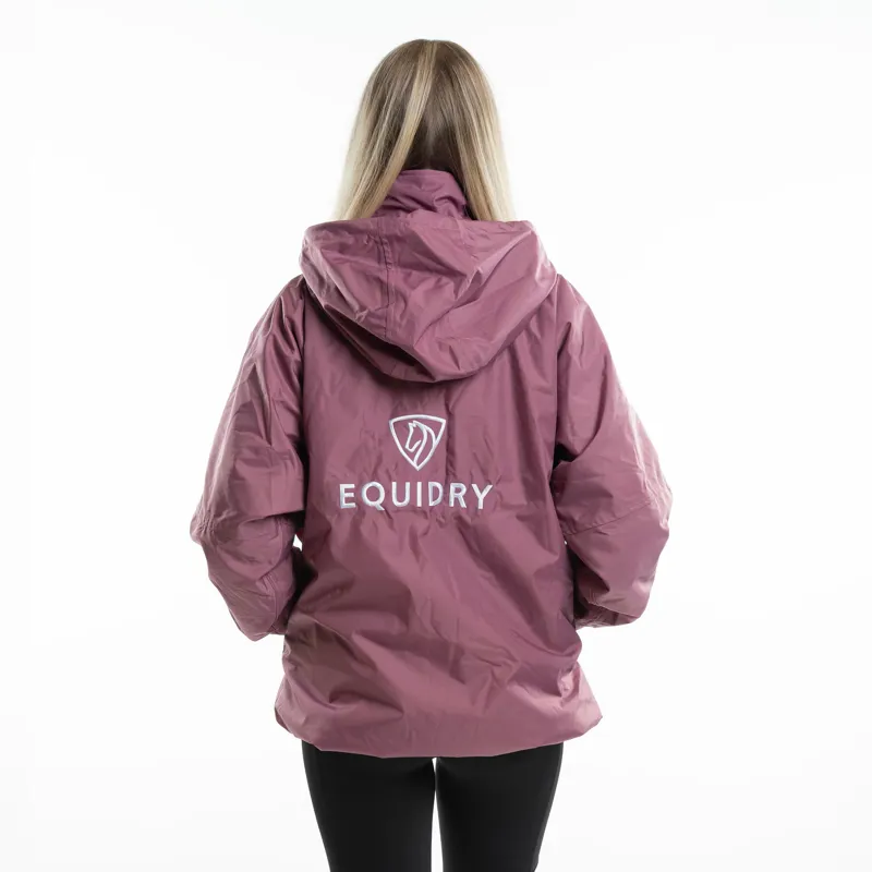 EQUIDRY Shortie Thin Fleece Lined Adults Waterproof Jacket - Valerian-5