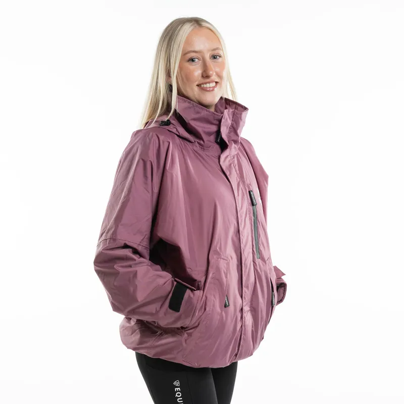 EQUIDRY Shortie Thin Fleece Lined Adults Waterproof Jacket - Valerian-2