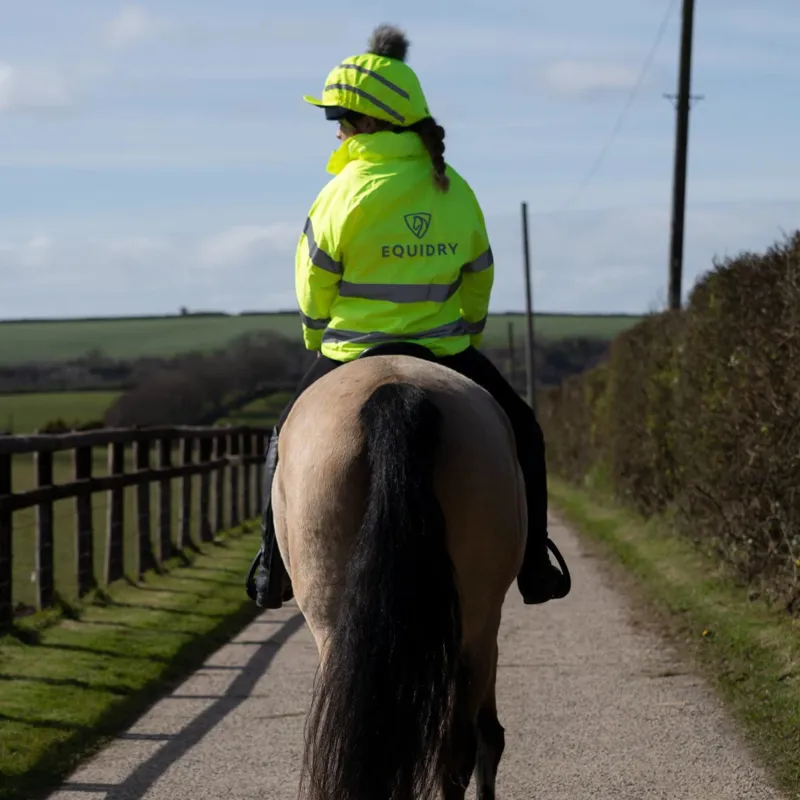 EQUIDRY Shortie Mesh Junior Waterproof Jacket - Hi-Viz Yellow-2
