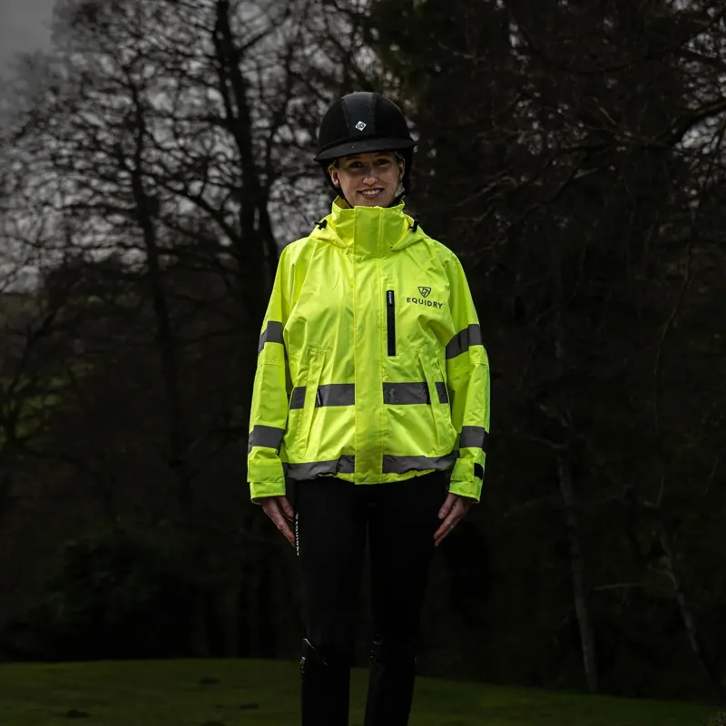 EQUIDRY Shortie Mesh Waterproof Jacket - Hi-Viz Yellow-1
