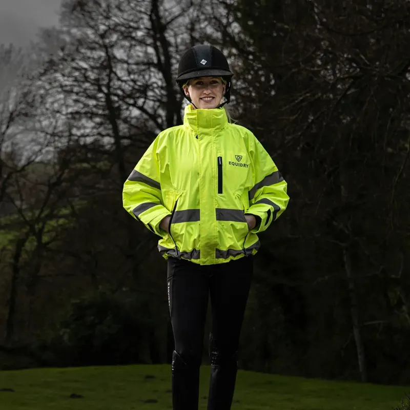 EQUIDRY Shortie Mesh Waterproof Jacket - Hi-Viz Yellow-2