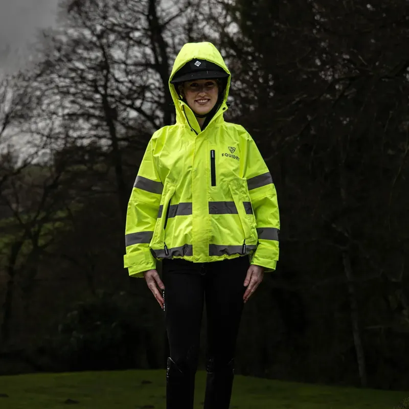 EQUIDRY Shortie Mesh Waterproof Jacket - Hi-Viz Yellow-3