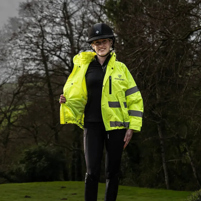 EQUIDRY Shortie Mesh Waterproof Jacket - Hi-Viz Yellow-4