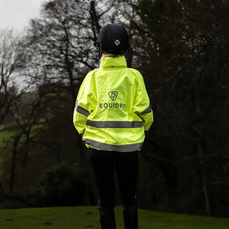 EQUIDRY Shortie Mesh Waterproof Jacket - Hi-Viz Yellow-5