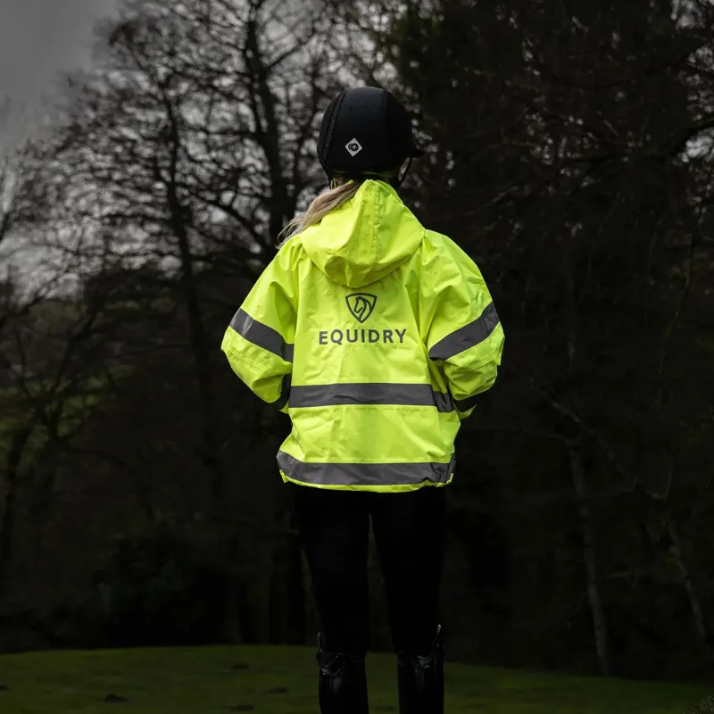 EQUIDRY Shortie Mesh Waterproof Jacket - Hi-Viz Yellow-6