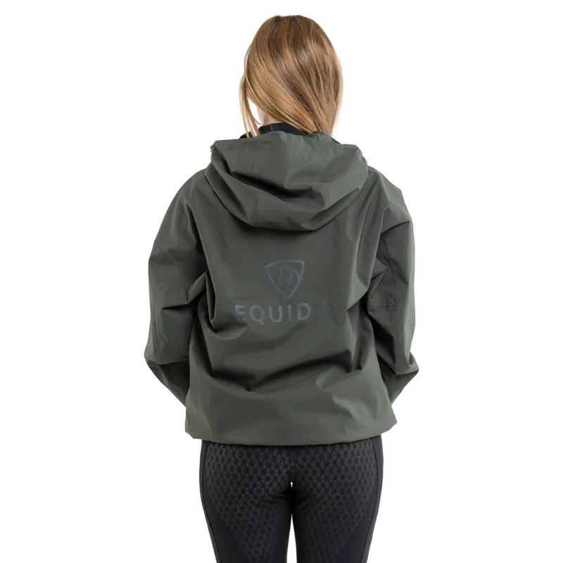 EQUIDRY Storm Smock Waterproof Quarter Zip Adults Jacket - Black Forest-2