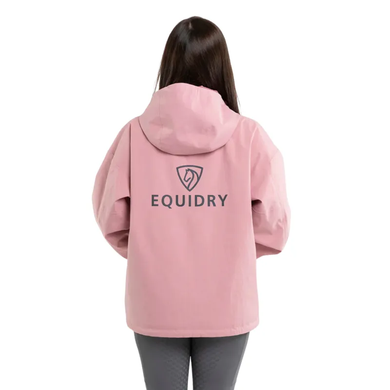 EQUIDRY Storm Smock Waterproof Quarter Zip Adults Jacket - Pale Pink-3