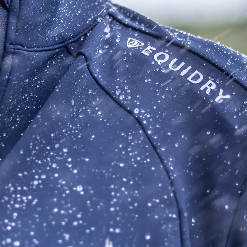 EQUIDRY Water Repellent Womens Zip Up Top - Navy/White-5