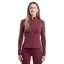 EQUIDRY Water Repellent Womens Zip Up Top - Plum/Black