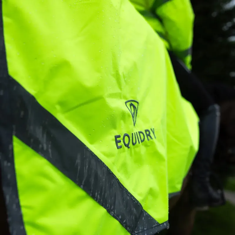 EQUIDRY Waterproof Thin Fleece Lined Exercise Sheet - Hi-Vis Yellow-4