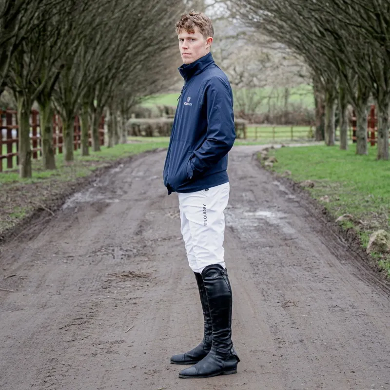 Equidry Waterproof Knee Grip Mens Riding Breeches - White-5