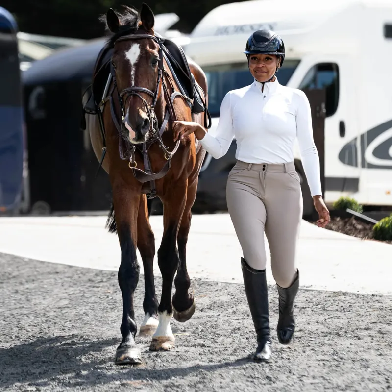 EQUIDRY Womens Waterproof Riding Breeches - Beige-5
