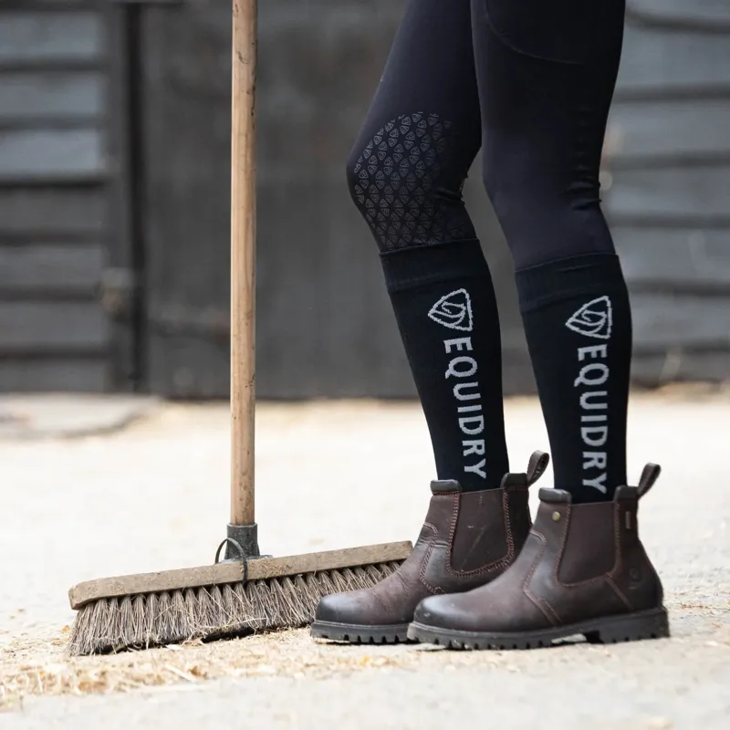 EQUIDRY Waterproof Tall Socks - Black/Grey-5