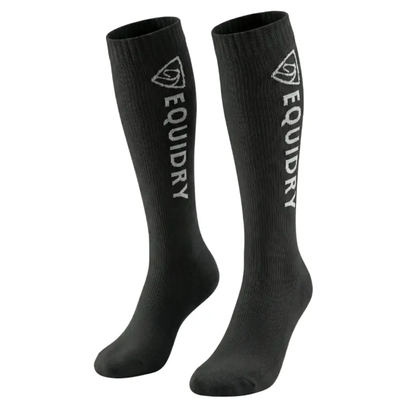 EQUIDRY Waterproof Tall Socks - Black/Grey
