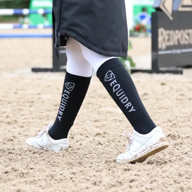 EQUIDRY Waterproof Tall Socks - Grey/White-3