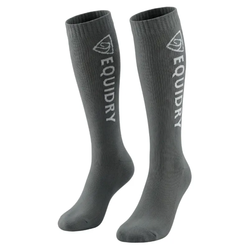 EQUIDRY Waterproof Tall Socks - Grey/White